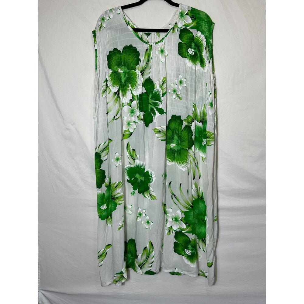 Women's Plus Size Hawaiian Beach Cover Up Floral Size 2X Semi-Sheer